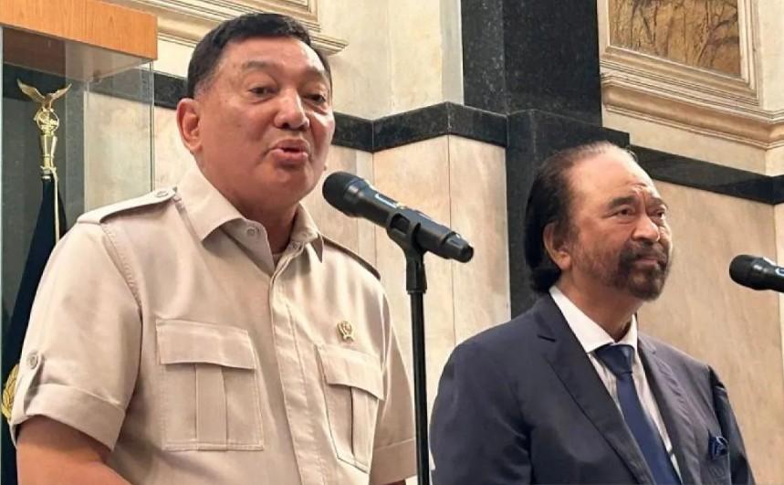 Surya Paloh dan Menhan Sjafrie Saling Tukar “Vitamin” Politik demi Jaga Stabilitas Nasional