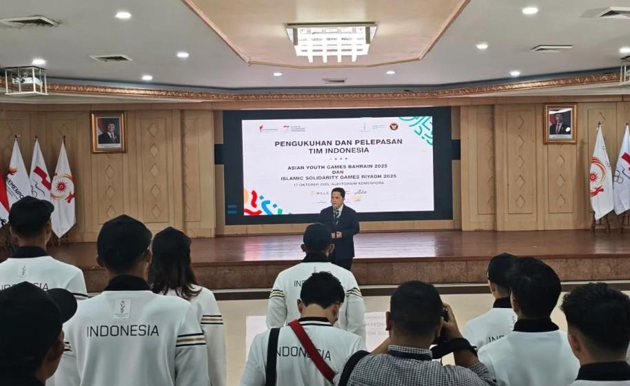 Menpora Erick Thohir Lepas Kontingen Asian Youth Games dan Islamic Solidarity Games, Tegaskan Atlet Terbaik Pilihan Bangsa