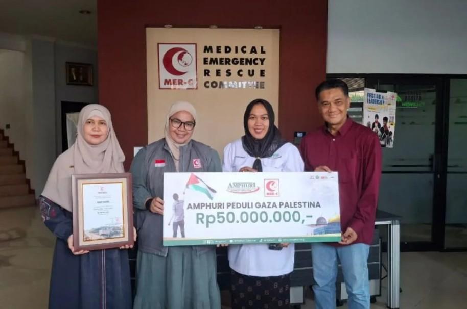 Amphuri Salurkan Donasi Rp112 Juta untuk Palestina Melalui Baznas dan MER-C