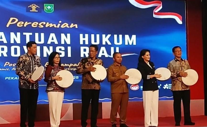 Menteri Hukum RI Resmikan 1.862 Posbakum di Riau, Fokus Layani Warga Rentan dan Kurang Mampu