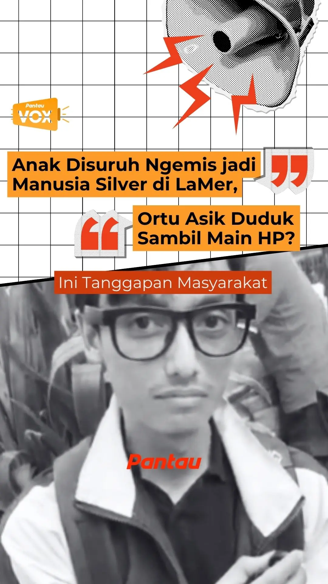ANAK DISURUH NGEMIS JADI MANUSIA SILVER DI LAMER, ORTU ASIK DUDUK SAMBIL MAIN HP?