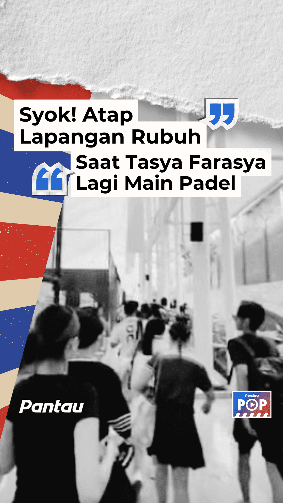 SYOK! ATAP LAPANGAN RUBUH SAAT TASYA FARASYA LAGI MAIN PADEL