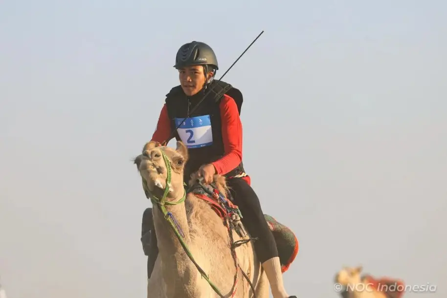 Indonesia Catat Sejarah, Ikut Balap Unta Perdana di Asian Youth Games 2025 Bahrain