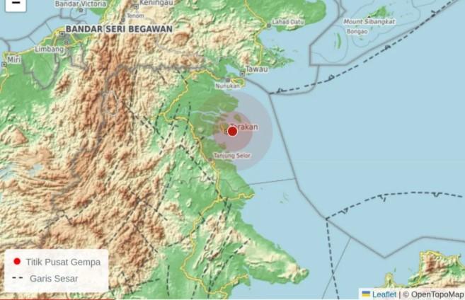 Gempa Magnitudo 2,8 Guncang Tarakan, BMKG Sebut Akibat Aktivitas Sesar Tarakan