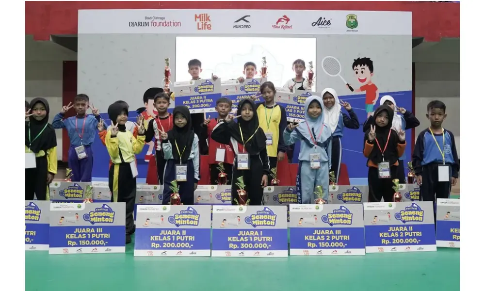 480 Siswa SD Ramaikan Festival SenengMinton 2025 di Purwokerto, Ajang Pembinaan Bulu Tangkis Usia Dini
