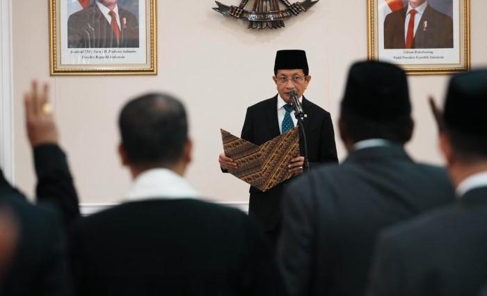 Menteri Agama Nasaruddin Umar Lantik 21 Pejabat Baru Kementerian Agama