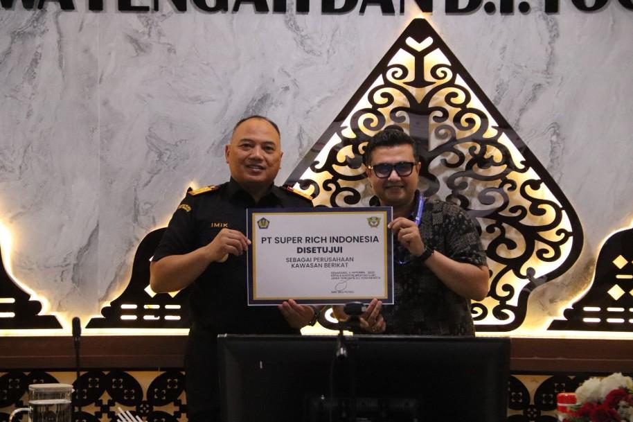 Jadi Magnet Investasi Senilai Ratusan Miliar, PT Super Rich Indonesia Resmi Peroleh Fasilitas Kawasan Berikat