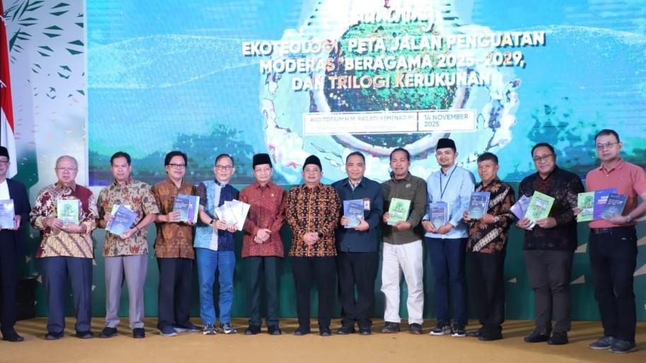 Kemenag Luncurkan Buku Ekoteologi, Trilogi Kerukunan, dan Peta Jalan Penguatan Moderasi Beragama 2025–2029