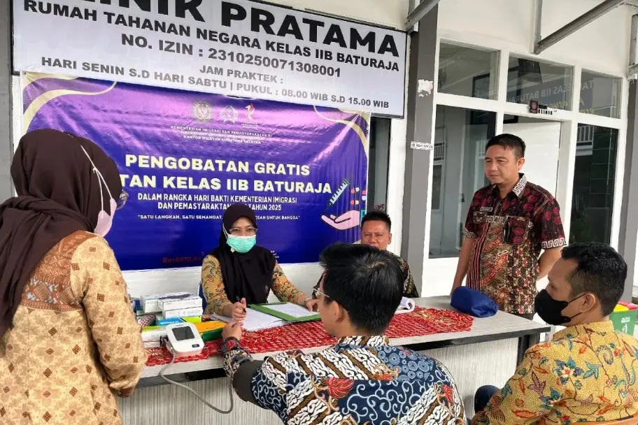 Rutan Baturaja Gelar Layanan Pengobatan Gratis untuk Warga Binaan dan Pengunjung dalam Rangka Hari Bakti Pemasyarakatan
