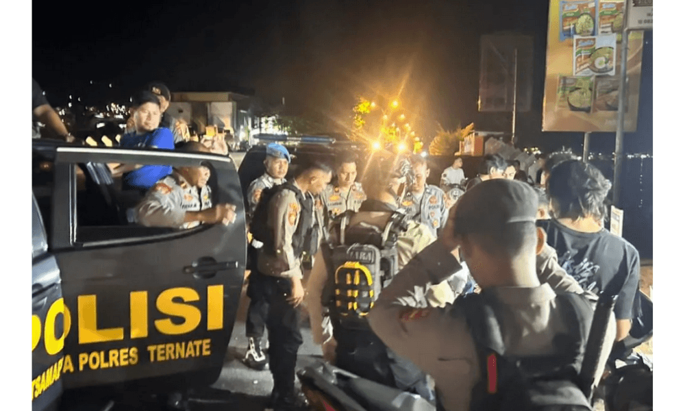 Polres Ternate Gelar Patroli Cipta Kondisi untuk Jaga Keamanan Malam Hari dan Tertibkan Aktivitas Rawan