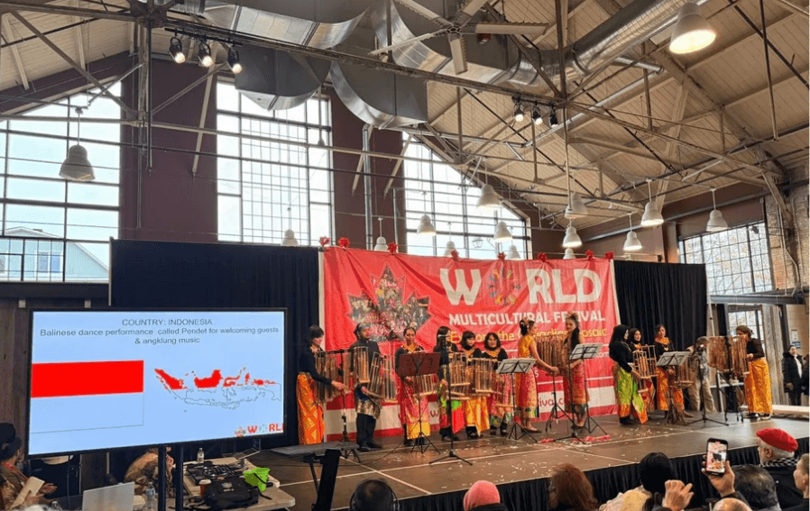 Tari Pendet dan Musik Angklung Pukau Publik Kanada di World Multicultural Festival 2025