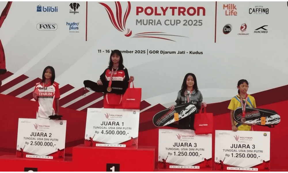 PB Djarum Sabet Gelar Juara Umum Polytron Muria Cup Sirnas C 2025 Setelah Menang di 16 Nomor Pertandingan