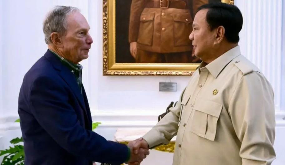 Prabowo dan Michael Bloomberg Bahas Kerja Sama SDM, Kesehatan, dan Konservasi Laut di Istana Presiden