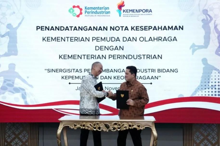 Erick Thohir dan Agus Gumiwang Sepakat Dorong Izin Edar untuk Perkuat Industri Olahraga Nasional