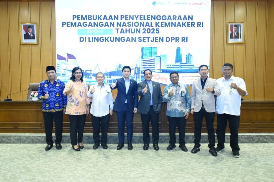 Setjen DPR RI Buka Program Pemagangan Nasional Kemnaker 2025, 243 Peserta Ikuti Magang Strategis di Lingkungan Parlemen