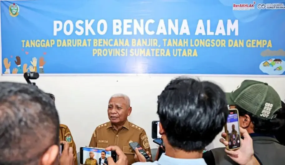 Wagub Sumut Pastikan Stok Beras Bulog Aman untuk Korban Banjir dan Longsor