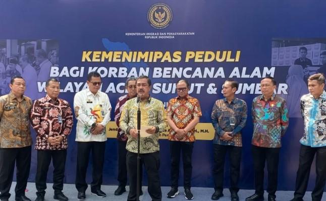 Lapas Tergenang hingga Atap, Imipas Evakuasi Warga Binaan dan Kirim Bantuan ke Wilayah Banjir di Aceh