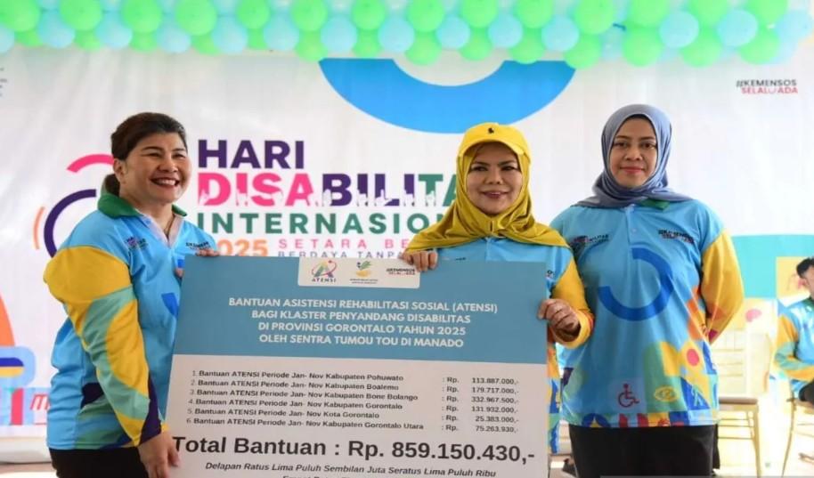 Pemerintah Gorontalo Terima Bantuan Rp859 Juta dari Kemensos Saat Peringatan Hari Disabilitas Internasional