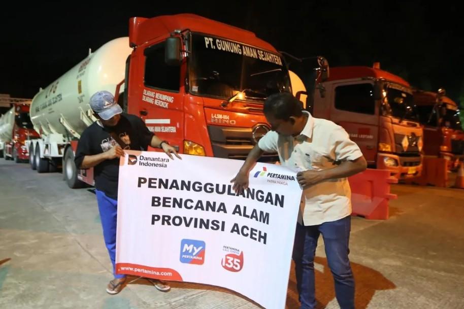 Pertamina Kirim Truk Tangki BBM dan LPG Lewat Jalur Laut untuk Bantu Pemulihan di Aceh