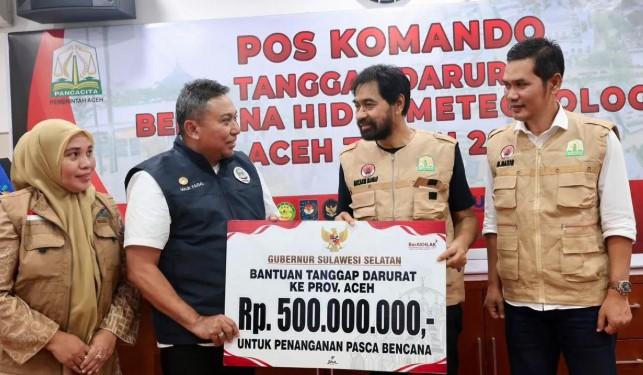 Pemprov Sulsel Salurkan Bantuan Rp500 Juta untuk Aceh, Perkuat Solidaritas Pascabencana
