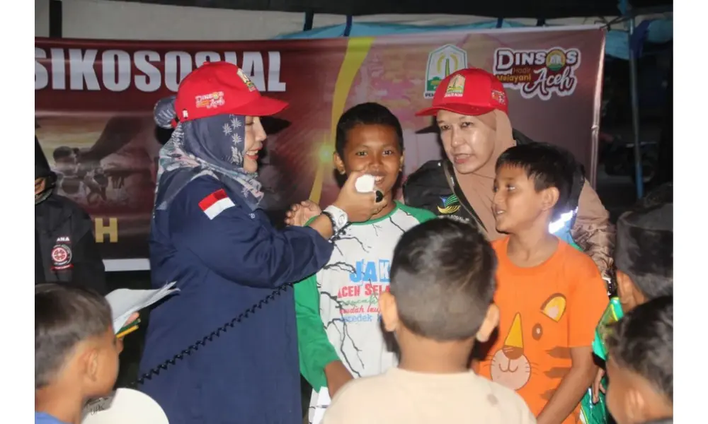 Dinsos Aceh Intensifkan Layanan Dukungan Psikososial bagi Anak-Anak Korban Banjir di Bireuen dan Pidie Jaya