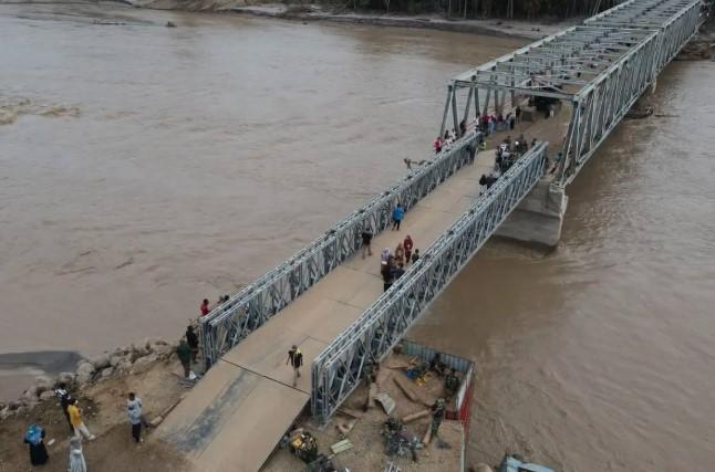Jembatan Bailey Teupin Mane Rampung, Akses Jalan Bireuen–Bener Meriah Kembali Terbuka