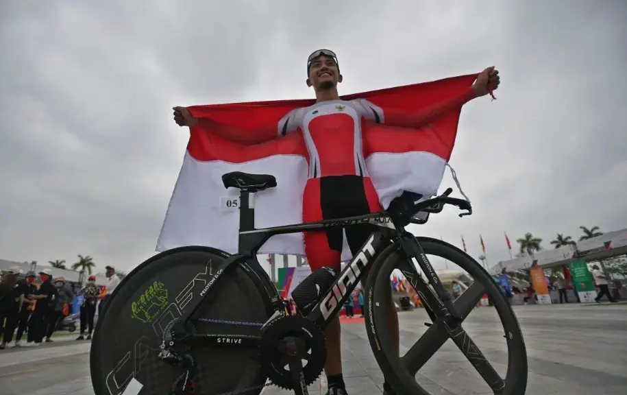 Aiman Cahyadi Sumbang Perunggu di Nomor ITT SEA Games 2025, Catat Waktu 1 Jam 8 Menit