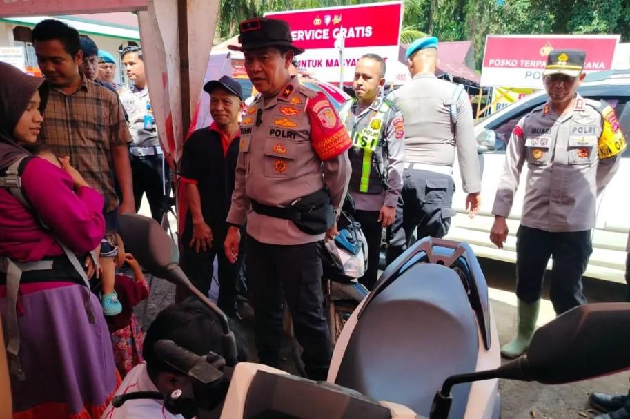Polda Sumbar Buka Servis Gratis untuk Kendaraan Warga Terdampak Bencana di Agam