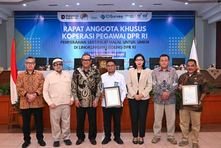 DPR RI Dukung Sertifikasi Halal UMKM, Koperasi Pegawai Setjen DPR Lolos Verifikasi