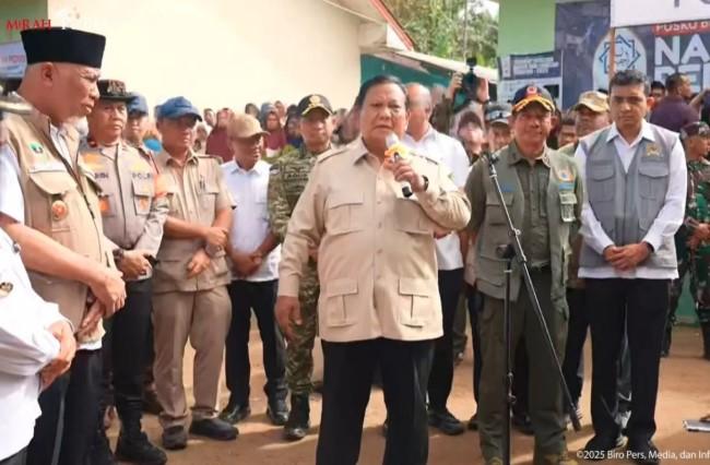 Presiden Prabowo Targetkan Hunian Sementara di Agam Rampung dalam Sebulan, Hunian Tetap Siap Menyusul