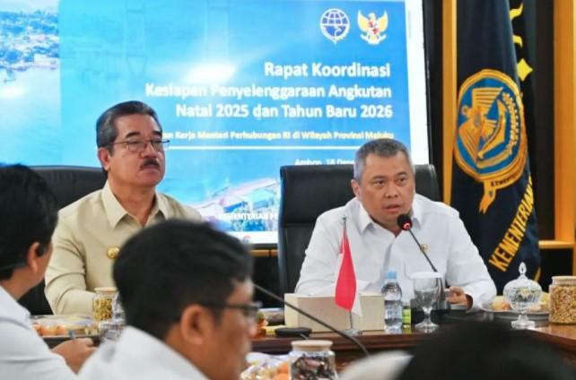 Menhub Tegaskan Kesiapan Angkutan Nataru 2025–2026 di Maluku: Fokus pada Cuaca Ekstrem dan Keselamatan Penumpang