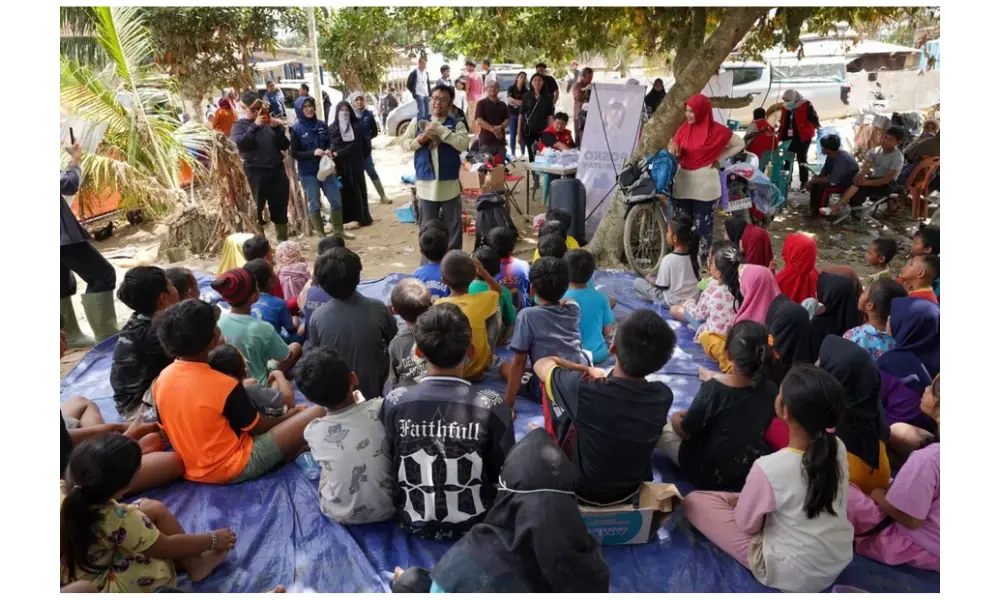 TelkomGroup Salurkan Bantuan dan Trauma Healing untuk Anak-Anak Korban Banjir di Aceh Tamiang