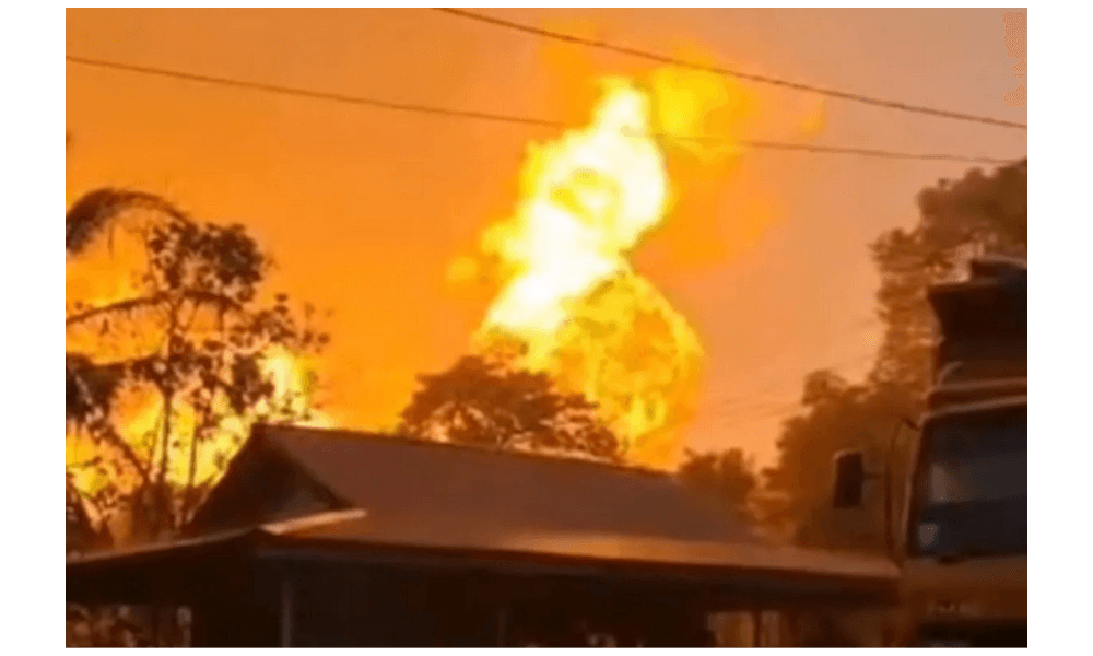 Pipa Gas PT TGI Meledak di Indragiri Hilir, Semburan Api Capai 15 Meter