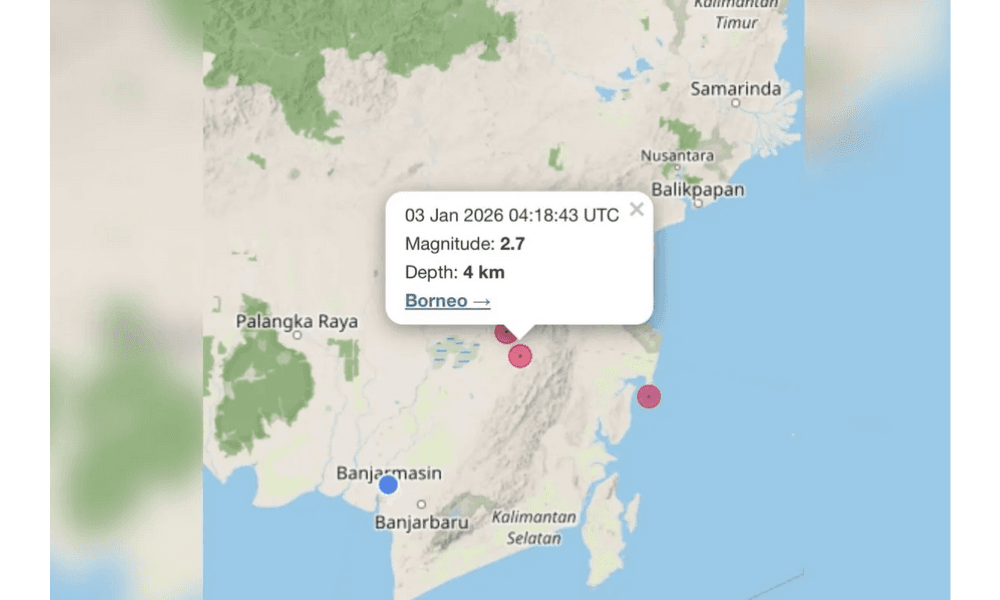 Gempa Dangkal Tiga Kali Guncang Kalimantan Selatan pada Sabtu Siang, BMKG Imbau Warga Tetap Tenang