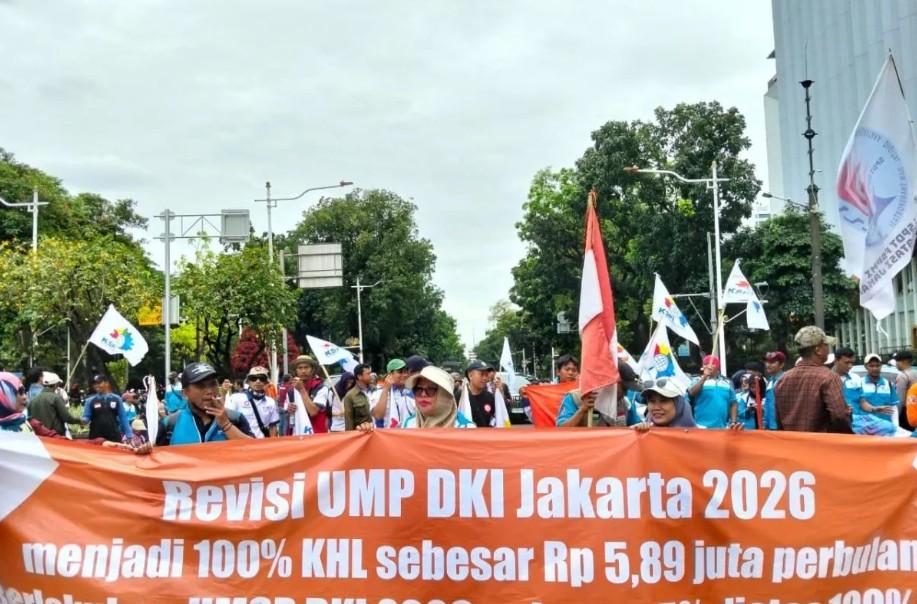 KSPI Gelar Aksi di Patung Kuda, Desak Penyesuaian Upah dan Tuntut Keadilan UMSK di Jawa Barat