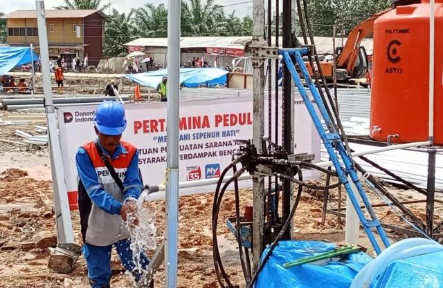 Pertamina dan Elnusa Menghadirkan Sumur Air Bersih untuk Warga Terdampak Bencana di Aceh Tamiang