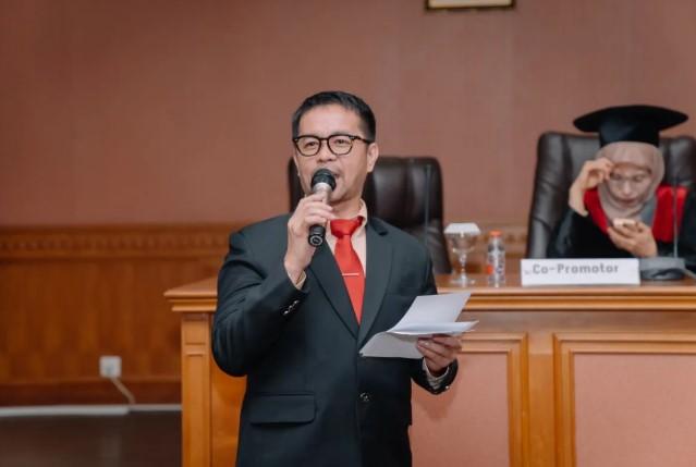 Marinus Gea Pertahankan Disertasi Doktor soal Nilai Perusahaan dan Keberlanjutan Lingkungan di USU