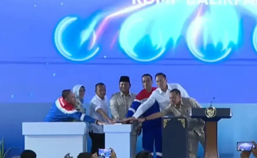 Presiden Prabowo Resmikan Kilang RDMP Balikpapan, Proyek Energi Terbesar untuk Kurangi Impor BBM