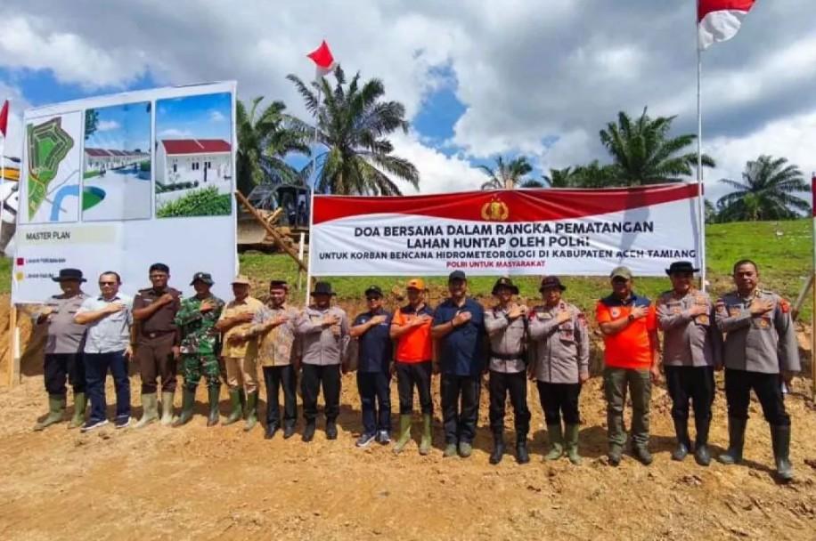 Polri Bangun Hunian Tetap untuk Korban Banjir di Aceh Tamiang, Kapolda Tekankan Profesionalisme dan Percepatan