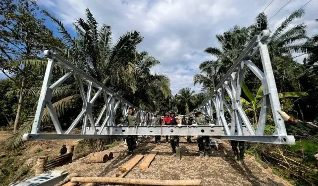 TNI AD Bangun Jembatan Modular di Aceh Utara untuk Pulihkan Akses Warga Pascabanjir
