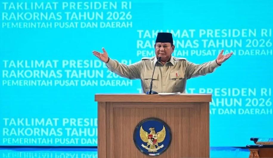 Presiden Prabowo Ingatkan Ancaman Global dan Komitmen Politik Luar Negeri Bebas Aktif di Rakornas 2026