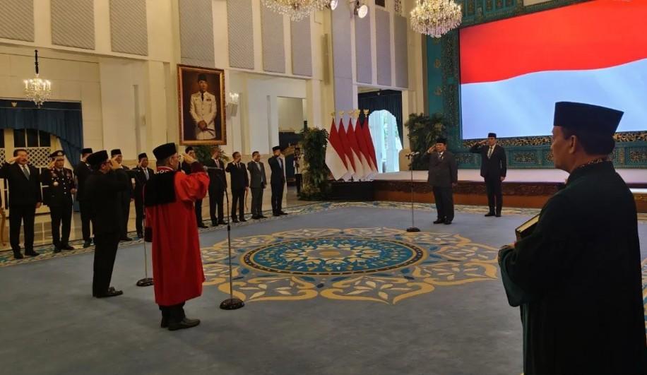 Presiden Prabowo Saksikan Pengucapan Sumpah Adies Kadir sebagai Hakim Konstitusi Gantikan Arief Hidayat