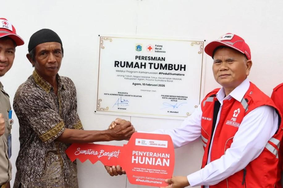 PMI Jakarta Selatan Bangun 15 Rumah Tumbuh untuk Korban Bencana di Agam, Anggarkan Rp16 Juta per Unit