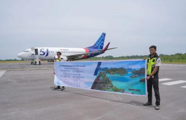 Bupati Sebut Penerbangan Perdana Sriwijaya Air di Morowali Perkuat Konektivitas dan Tekan Harga Tiket