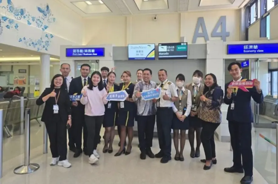 Penerbangan Carter TransNusa Taipei–Manado Resmi Beroperasi, KDEI Dorong Ekspor dan Pariwisata Indonesia Timur