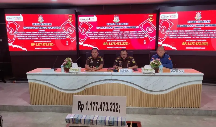 Pengembalian Kerugian Negara Kasus Dugaan Korupsi Proyek PLTA Musi Bertambah Rp1,11 Miliar, Total Capai Rp6,12 Miliar