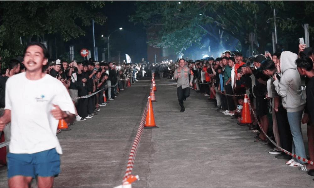 Kapolres Bogor Adu Lari dengan Atlet SEA Games di Ajang Dashrun Pakansari