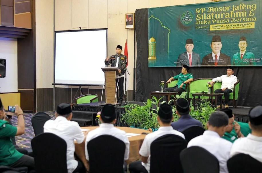 Wamentan Sudaryono Ajak GP Ansor Jawa Tengah Bentuk Brigade Pangan untuk Percepat Swasembada Pangan Nasional