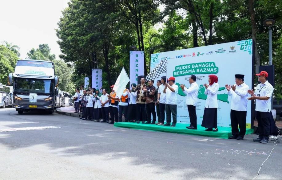 Baznas Berangkatkan 1.000 Pemudik Lewat Program Mudik Bahagia Bersama dari Masjid Istiqlal