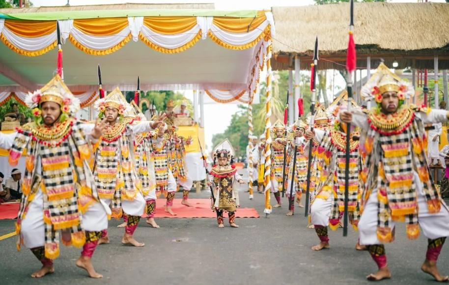 Tari Sakral Meriahkan Tawur Agung Kesanga di Gianyar Jelang Nyepi Tahun Saka 1948